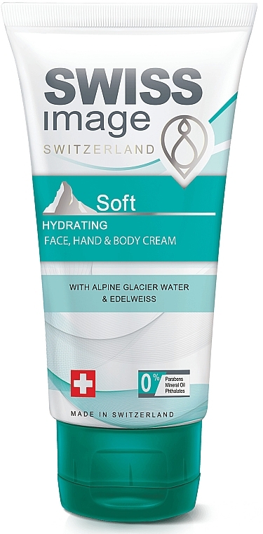 Delikatny krem ​​nawilżający do twarzy, dłoni i ciała - Swiss Image Soft Hydrating Face, Hand & Body Cream — Zdjęcie N1