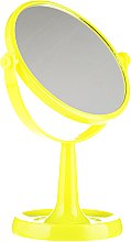 Kup Lusterko kosmetyczne na nóżce 85734, 15,5 cm, żółte - Top Choice Colours Mirror