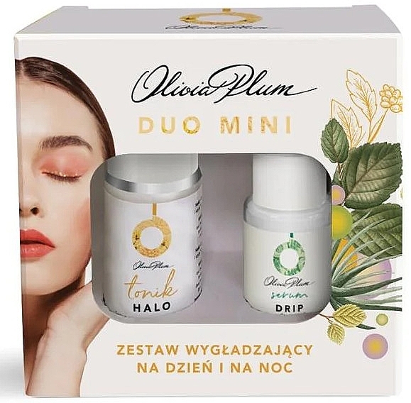 Zestaw - Olivia Plum Duo Mini Set (ser 15 ml + ton 30 ml) — Zdjęcie N1