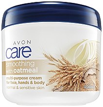 Wygładzający krem do twarzy, rąk i ciała z wyciągiem z owsa - Avon Smoothing With Oatmeal For Face Hand And Body Cream — Zdjęcie N1