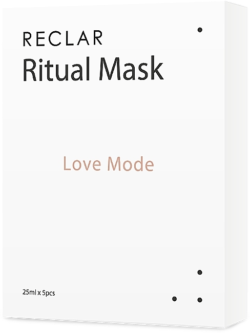 Rytualna maseczka do twarzy na tkaninie, 5 szt. - Reclar Ritual Mask Love Mode  — Zdjęcie N1