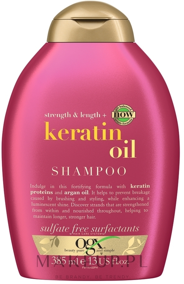 Szampon przeciw łamliwości włosów - OGX Anti-Breakage Keratin Oil Shampoo — Zdjęcie 385 ml