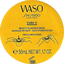 Kup Maska regenerująca na noc - Shiseido Waso Yuzu-C Beauty Sleeping Mask (wymienny wkład)