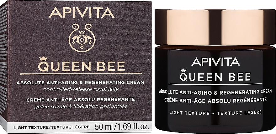 Przeciwstarzeniowy krem regenerujący do twarzy - Apivita Queen Bee Absolute Anti Aging & Regenerating Light Texture Cream — Zdjęcie N2