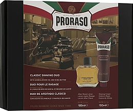 Kup Zestaw do golenia dla mężczyzn - Proraso Red Classic Shaving Duo (sh/cr/150ml + ash/lot/100ml)