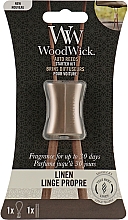 Dyfuzor zapachowy do samochodu (z możliwością wymiany) - Woodwick Linen Auto Reeds Starter Kit — Zdjęcie N1