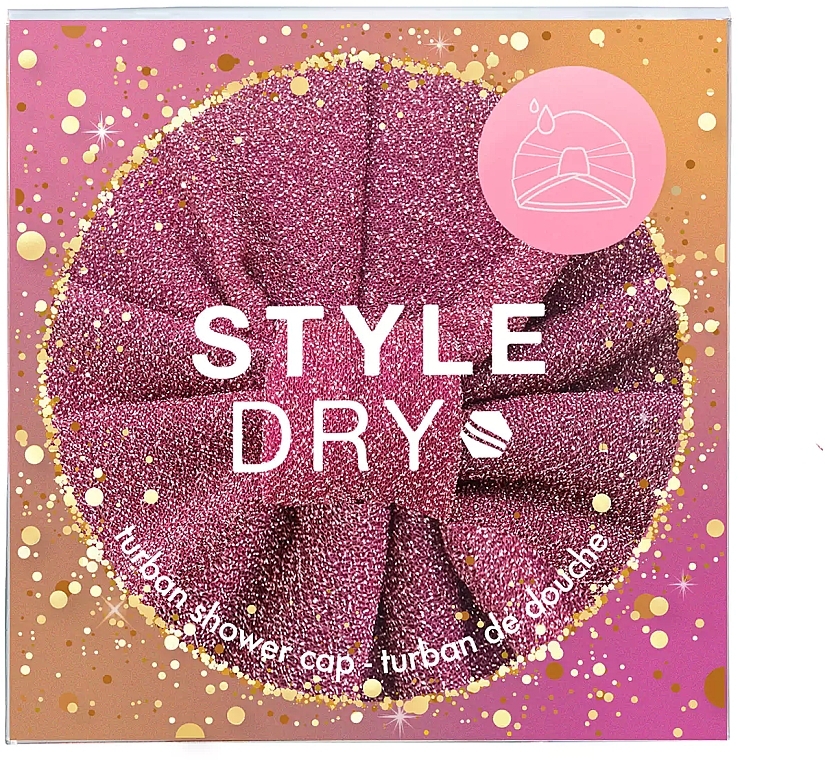Czepek pod prysznic, różowy, połyskujący - Styledry Shower Cap Shimmer & Shine — Zdjęcie N2