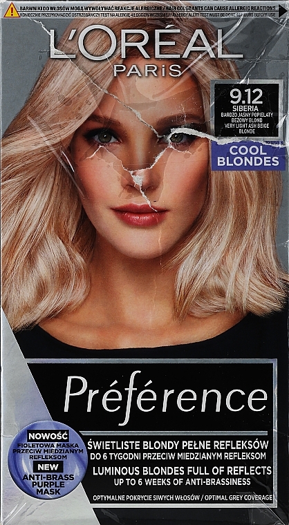 PRZECENA! Farba do włosów - L'Oreal Paris Preference Cool Blondes * — Zdjęcie N11