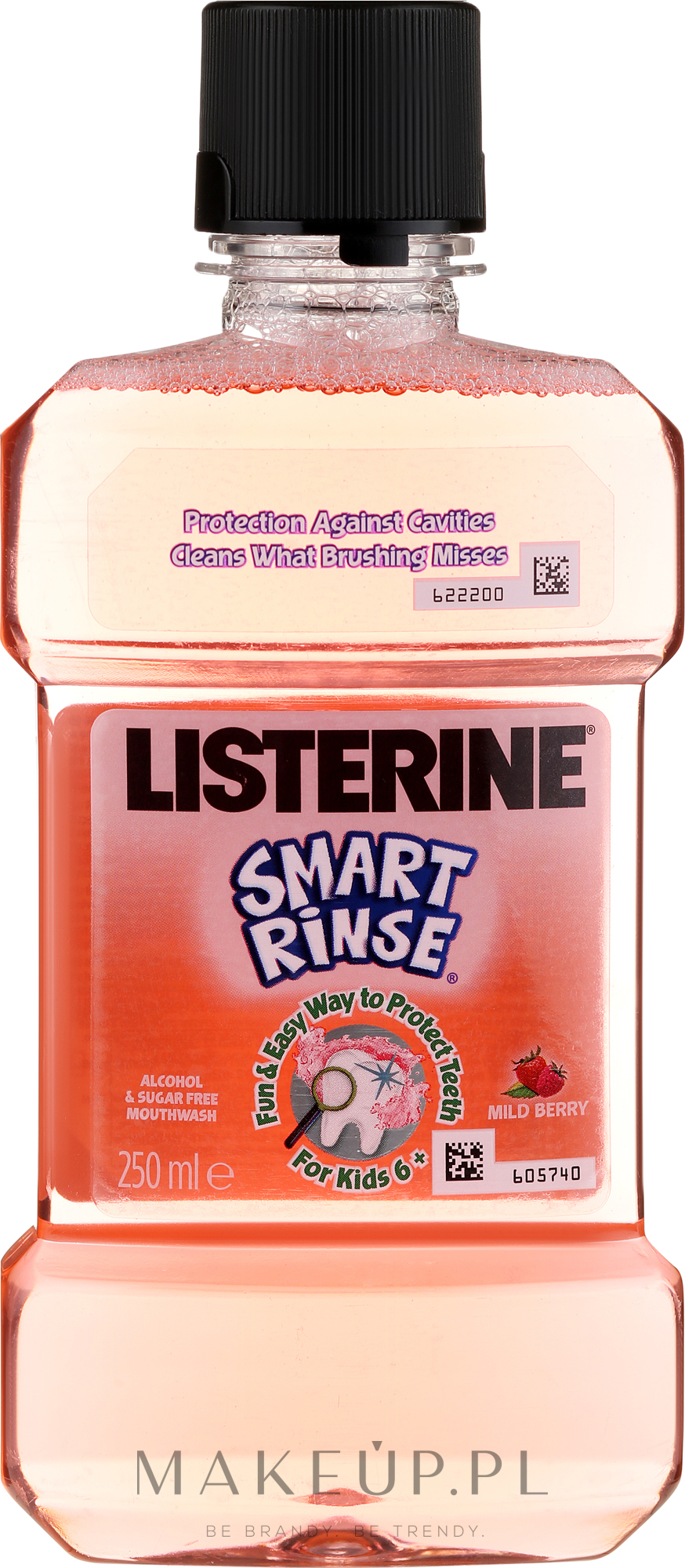 Jagodowy płyn do płukania jamy ustnej dla dzieci - Listerine Smart Rinse Berry — Zdjęcie 500 ml