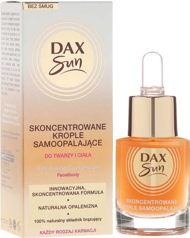 DAX Sun Self-Tanning Concentrated Drops - Skoncentrowane krople samoopalające do twarzy i ciała