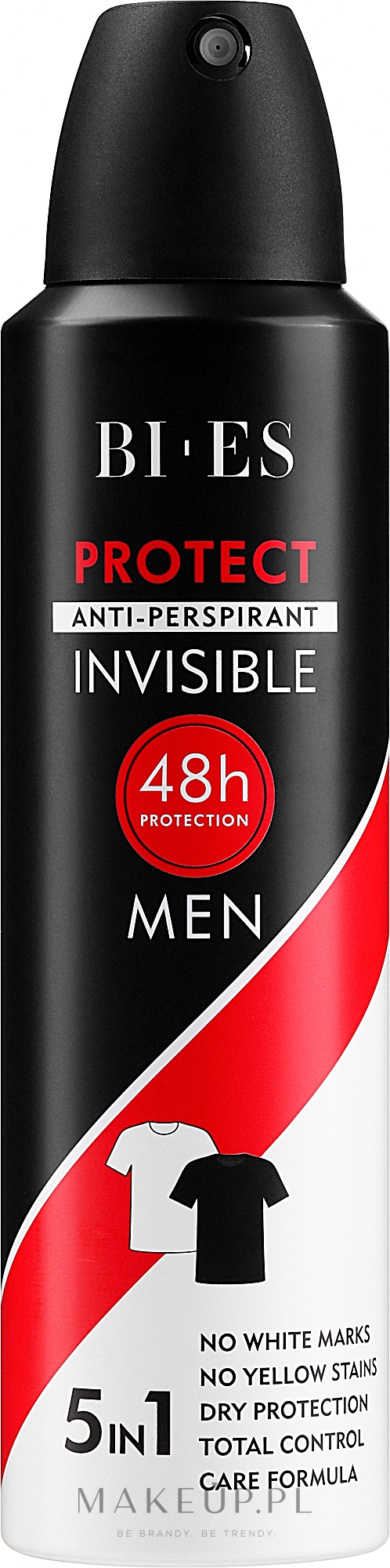 Antyperspirant w sprayu - Bi-Es Men Protect Anti-Perspirant Invisible — Zdjęcie 150 ml