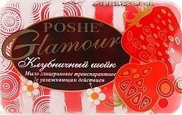 Transparentne mydło glicerynowe Truskawkowy shake - Poshe — Zdjęcie N1