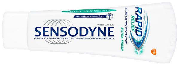 Kojąca pasta do wrażliwych zębów - Sensodyne Rapid Extra Fresh Toothpaste — Zdjęcie N1