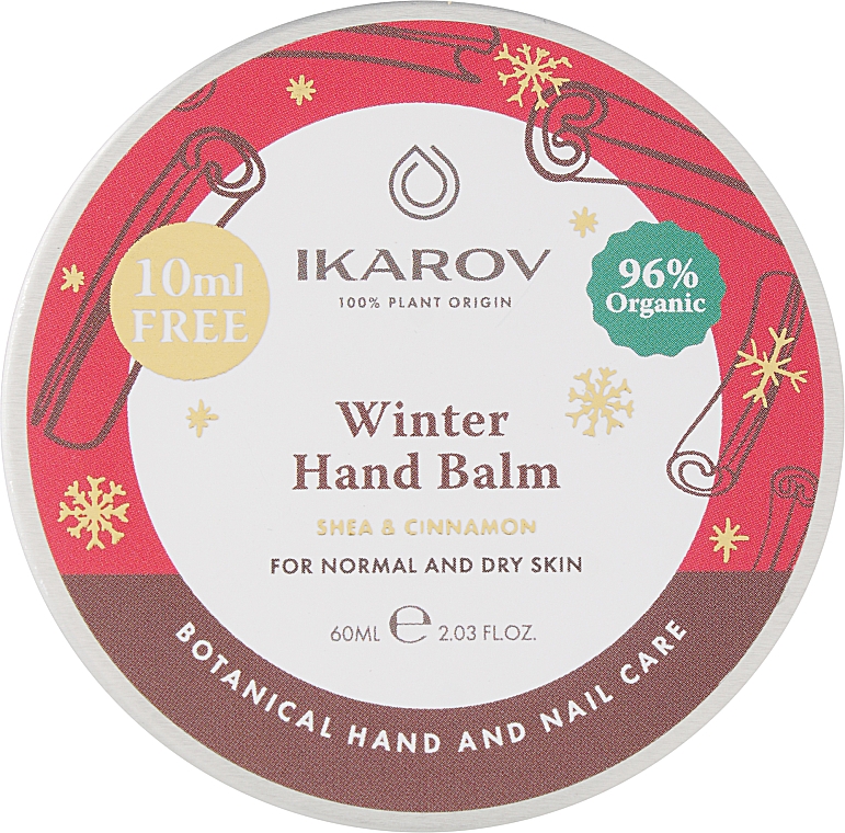 Zimowy balsam do rąk z masłem shea i cynamonem do skóry normalnej i suchej - Ikarov Winter Hand Balm Shea & Cinnamon