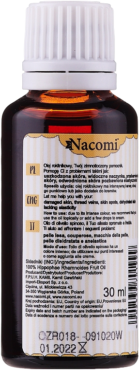 Olej rokitnikowy - Nacomi — Zdjęcie N2