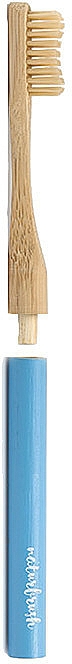Bambusowa rączka do szczoteczki do zębów, niebieska - NaturBrush Headless — Zdjęcie N1