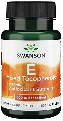 Suplement diety Witamina E, mieszanka tokoferoli - Swanson Vitamin E Mixed Tocopherols 400 IU — Zdjęcie N1