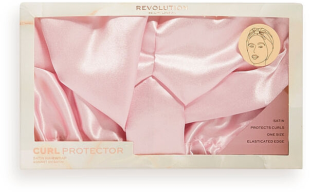 Satynowa gumka do włosów Różowa - Revolution Haircare Satin Hair Wrap Pink — Zdjęcie N2