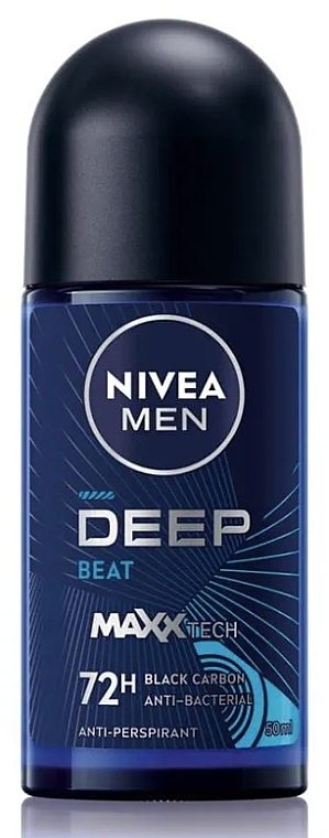 Dezodorant w kulce dla mężczyzn - NIVEA MEN Deep Black Carbon Beat Anti-Perspirant Roll-On — Zdjęcie N1