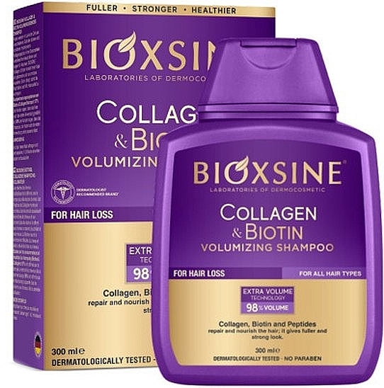 Szampon przeciw wypadaniu włosów - Bioxcin Collagen & Biotin Volume Shampoo — Zdjęcie N1