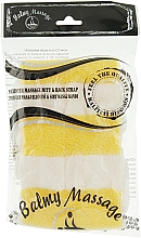 Kup Taśma i rękawica do masażu z mikrofibry i syntetyków, żółta - Balmy Naturel