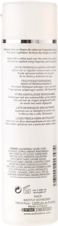 Nawilżające mleczko oczyszczające do twarzy - Institut Esthederm Hydra Replenishing Cleansing Milk — Zdjęcie N2