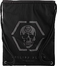 PREZENT! Plecak ze sznurkiem, czarny - Philipp Plein No Limits Drawstring Bag — Zdjęcie N1