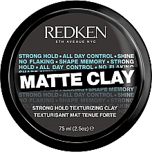 Kup Matująca glinka utrwalająca fryzurę - Redken Rough Clay Matte Texturizer 20