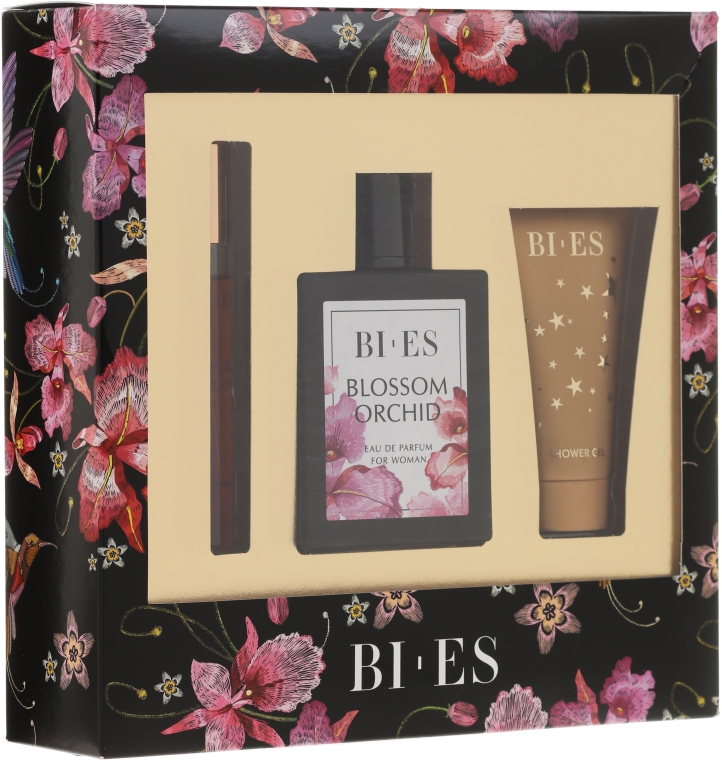 Bi-Es Blossom Orchid - Zestaw (edp 100 ml + sh/gel 50 ml + parfum 12 ml)