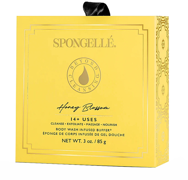 Piankowa gąbka pod prysznic wielokrotnego użytku - Spongelle Honey Blossom Boxed Flower Body Wash Infused Buffer — Zdjęcie N3