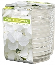 Świeca zapachowa w żebrowanym szkle Białe kwiaty - Bispol Scented Candle White Flowers — Zdjęcie N1