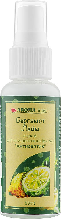 Spray antyseptyczny Bergamotka i limonka - Aroma Inter  — Zdjęcie N1