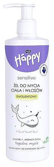 Żel do mycia ciała i włosów dla dzieci 2 w 1 - Bella Baby Happy Sensitive Shower Gel Body & Hair 2in1 — Zdjęcie N1
