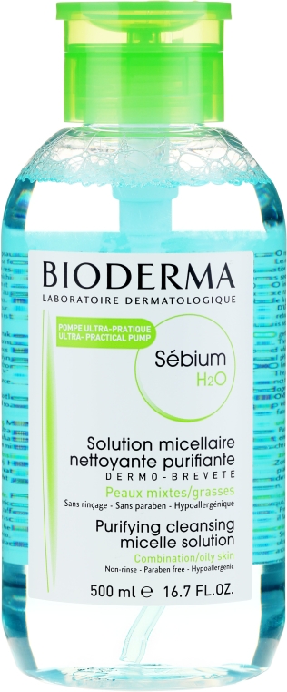 Płyn micelarny do oczyszczania twarzy i demakijażu - Bioderma Sébium H2O — Zdjęcie N5