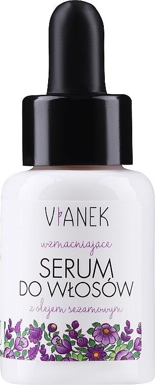 Wzmacniające serum do włosów z olejem sezamowym - Vianek Seria fioletowa kojąca