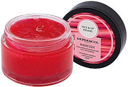 Kup Peeling do twarzy i ust Rabarbar - Dermacol Face & Lip Peeling Rhubarb Scent Peeling