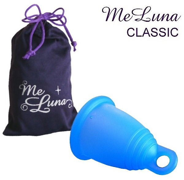 Kubeczek menstruacyjny, rozmiar L, niebieski - MeLuna Classic Menstrual Cup  — Zdjęcie N1