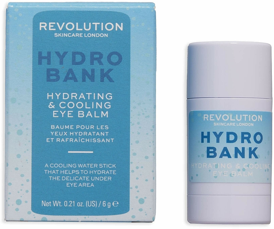 Nawilżająco-chłodzący balsam do skóry wokół oczu - Revolution Skincare Hydro Bank Hydrating & Cooling Eye Balm — Zdjęcie N1