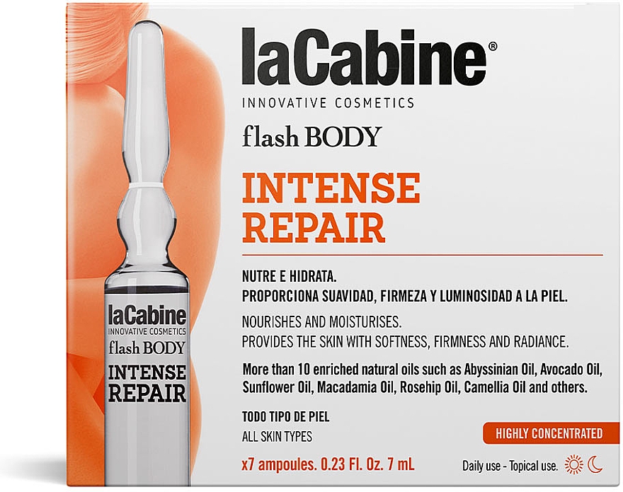 Ampułki do ciała - La Cabine Flash Body Intense Repair Ampoules  — Zdjęcie N1