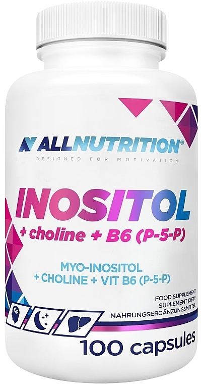 Suplement diety Inozytol, cholina, witamina B6 - Allnutrition Inositiol + Choline + B6 (P-5-P) — Zdjęcie N1