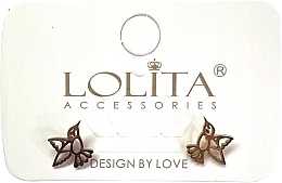 Kolczyki damskie, kolibry, złote - Lolita Accessories — Zdjęcie N2