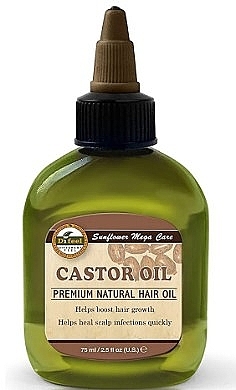 Naturalny olejek do włosów z olejem rycynowym - Difeel Sunflower Mega Care Castor Oil Premium Natural Hair Oil — Zdjęcie N1