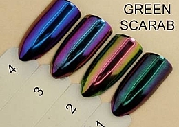 Puder do stylizacji paznokci - Palu Nail Art Powder Green Scarab — Zdjęcie N2