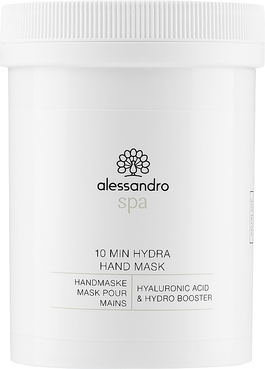 Nawilżająca maska do rąk z kwasem hialuronowym - Alessandro International Spa 10 Min Hydra Hand Mask Salon Size — Zdjęcie N1