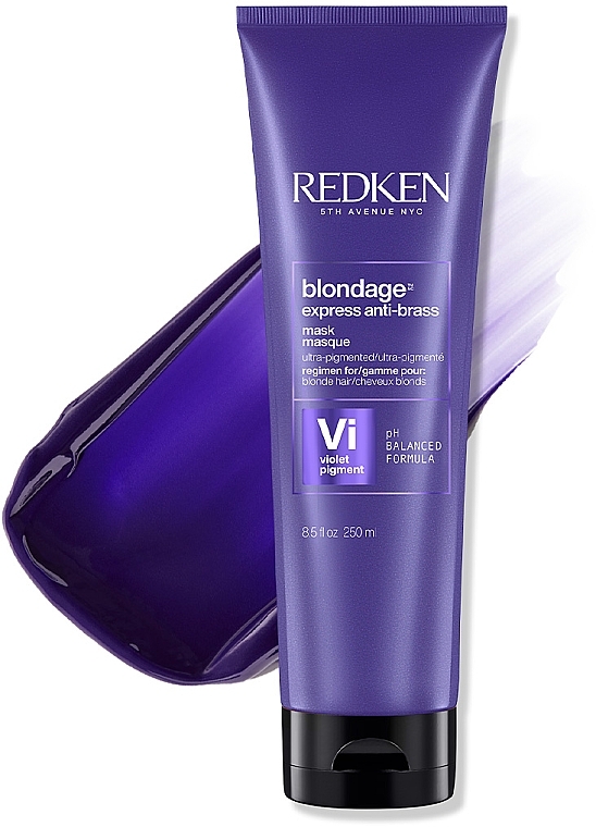 Maska neutralizująca żółte tony włosow blond i rozjaśnianych - Redken Color Extend Blondage Express Anti-Brass Mask — Zdjęcie N3