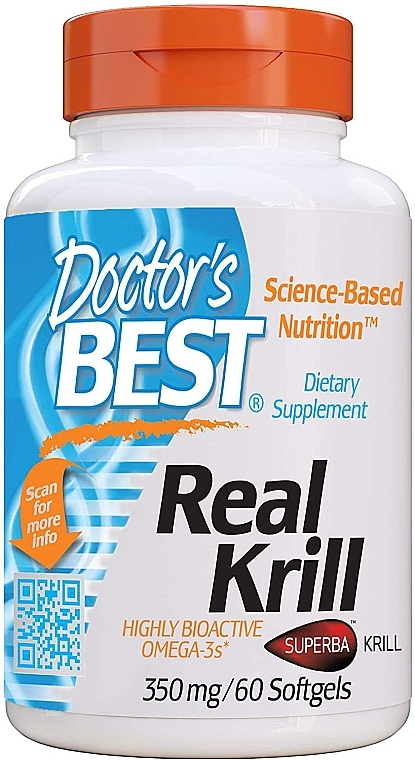 Suplement diety w kapsułkach Real Krill 350 mg - Doctor's Best — Zdjęcie N1