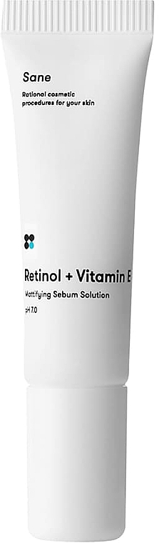 Krem matujący do cery tłustej z retinolem i witaminą E - Sane Retinol + Vitamin B Mattifying Sebum Solutuon