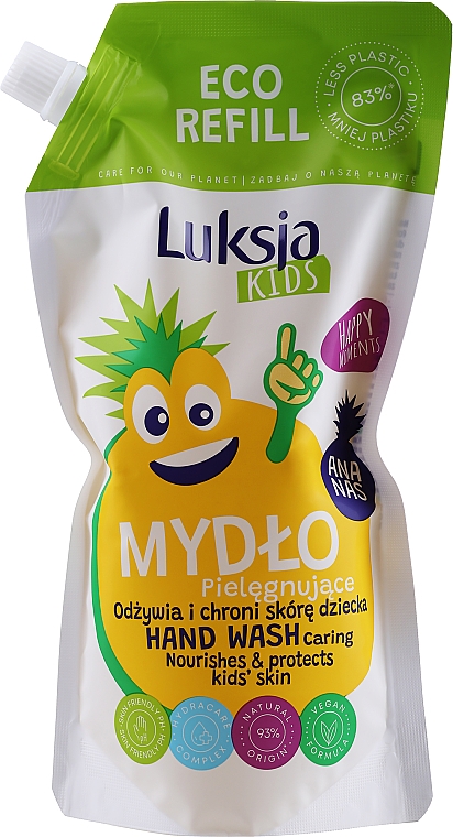 Mydło pielęgnujące dla dzieci Ananas - Luksja Kids (zapas) — Zdjęcie N1