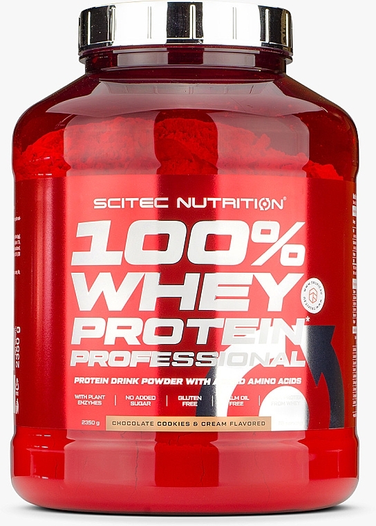 Białko serwatkowe - Scitec Nutrition 100% Whey Protein Professional Chocolate Cookies & Cream — Zdjęcie N1