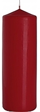 Świeca cylindryczna 80x250 mm, bordowa - Bispol — Zdjęcie N1